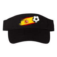 Spain Soccer Ball Spain Flag Jersey Spanish Football Fan Valucap Bio-Washed Visor