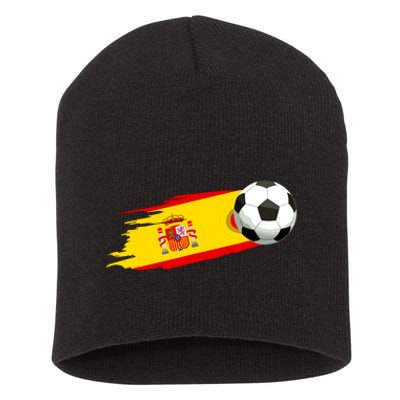 Spain Soccer Ball Spain Flag Jersey Spanish Football Fan Short Acrylic Beanie