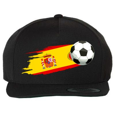 Spain Soccer Ball Spain Flag Jersey Spanish Football Fan Wool Snapback Cap