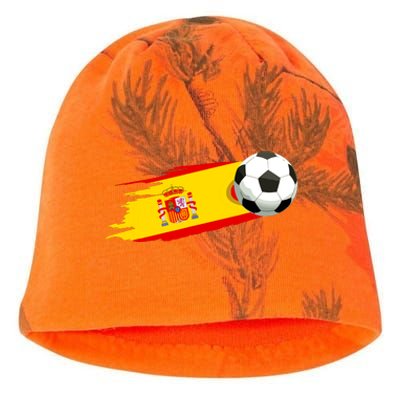 Spain Soccer Ball Spain Flag Jersey Spanish Football Fan Kati - Camo Knit Beanie