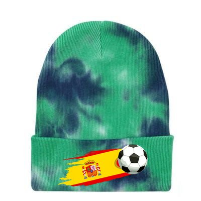 Spain Soccer Ball Spain Flag Jersey Spanish Football Fan Tie Dye 12in Knit Beanie