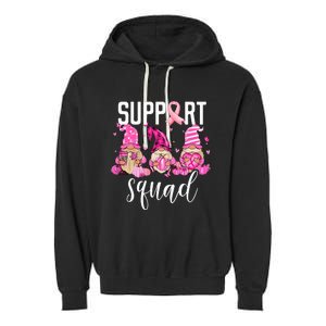 Support Squad Breast Cancer Awareness Gnomes Family Garment-Dyed Fleece Hoodie