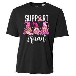 Support Squad Breast Cancer Awareness Gnomes Family Cooling Performance Crew T-Shirt