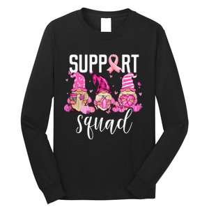 Support Squad Breast Cancer Awareness Gnomes Family Long Sleeve Shirt