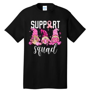 Support Squad Breast Cancer Awareness Gnomes Family Tall T-Shirt