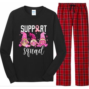 Support Squad Breast Cancer Awareness Gnomes Family Long Sleeve Pajama Set