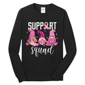 Support Squad Breast Cancer Awareness Gnomes Family Tall Long Sleeve T-Shirt