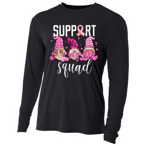 Support Squad Breast Cancer Awareness Gnomes Family Cooling Performance Long Sleeve Crew