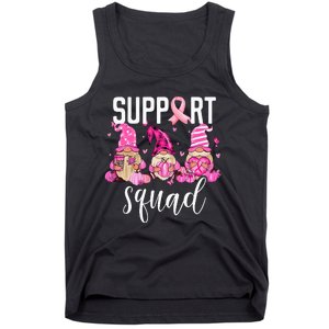 Support Squad Breast Cancer Awareness Gnomes Family Tank Top