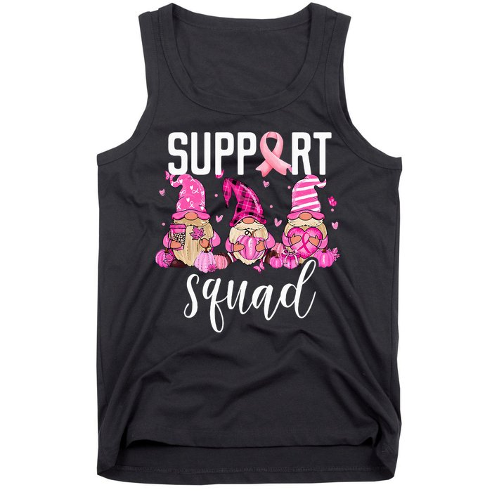 Support Squad Breast Cancer Awareness Gnomes Family Tank Top