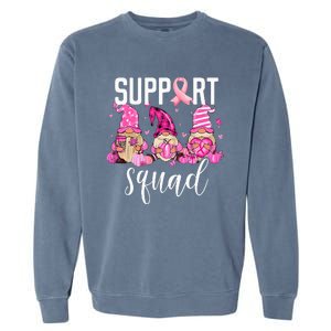 Support Squad Breast Cancer Awareness Gnomes Family Garment-Dyed Sweatshirt