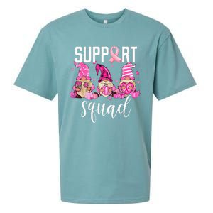 Support Squad Breast Cancer Awareness Gnomes Family Sueded Cloud Jersey T-Shirt