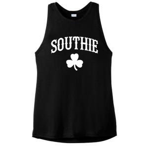 Southie South Boston Massachusetts tee Ladies PosiCharge Tri-Blend Wicking Tank