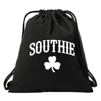 Southie South Boston Massachusetts tee Drawstring Bag