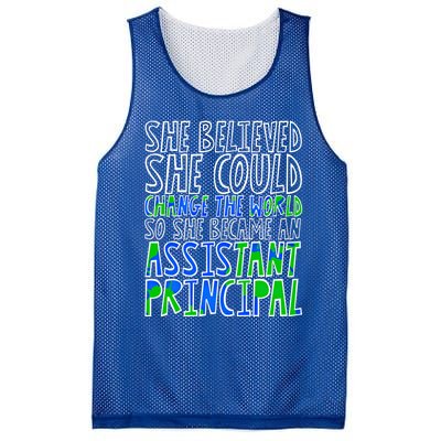 So She Became An Assistant Principal Gift Mesh Reversible Basketball Jersey Tank