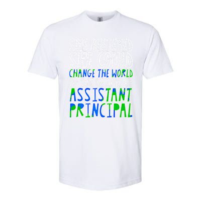 So She Became An Assistant Principal Gift Softstyle CVC T-Shirt