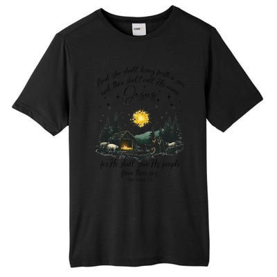 She Shall Bring Forth A Son Jesus Christian Christmas 2024 Tall Fusion ChromaSoft Performance T-Shirt