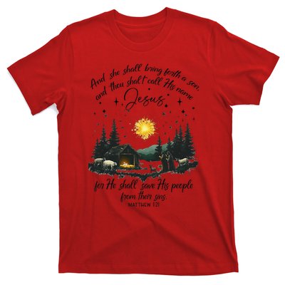 She Shall Bring Forth A Son Jesus Christian Christmas 2024 T-Shirt