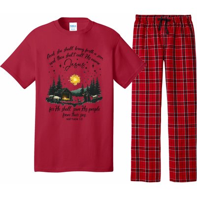 She Shall Bring Forth A Son Jesus Christian Christmas 2024 Pajama Set