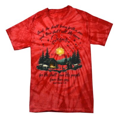 She Shall Bring Forth A Son Jesus Christian Christmas 2024 Tie-Dye T-Shirt