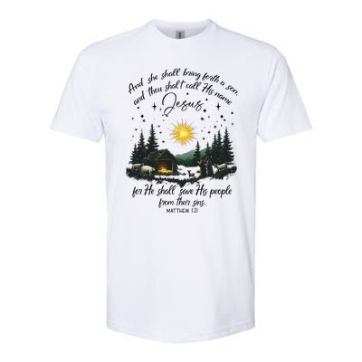 She Shall Bring Forth A Son Jesus Christian Christmas 2024 Softstyle® CVC T-Shirt