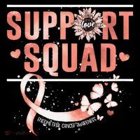 Support Squad Butterfly Peach Ribbon Endometrial Cancer Sustainable Bucket Hat