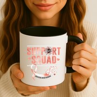 Support Squad Butterfly Peach Ribbon Endometrial Cancer Mug