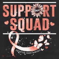 Support Squad Butterfly Peach Ribbon Endometrial Cancer 11oz C Handle Ceramic Mug