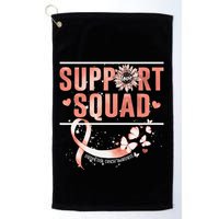 Support Squad Butterfly Peach Ribbon Endometrial Cancer Golf Towel