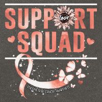 Support Squad Butterfly Peach Ribbon Endometrial Cancer Cotton Canvas Backpack