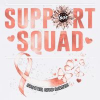 Support Squad Butterfly Peach Ribbon Endometrial Cancer Garment-Dyed Sweatshirt