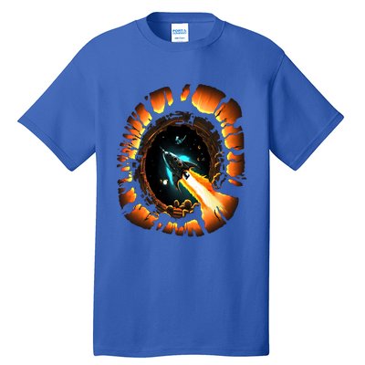 Space Spaceship Black Hole Rocket Astronomy Astronomer Cool Gift Tall T-Shirt