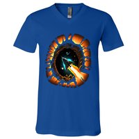 Space Spaceship Black Hole Rocket Astronomy Astronomer Cool Gift V-Neck T-Shirt