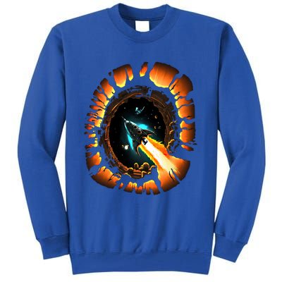 Space Spaceship Black Hole Rocket Astronomy Astronomer Cool Gift Tall Sweatshirt