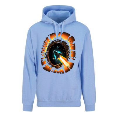 Space Spaceship Black Hole Rocket Astronomy Astronomer Cool Gift Unisex Surf Hoodie