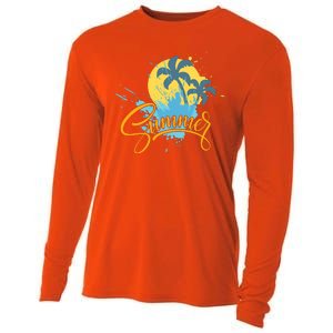 Summer Splash Beach Life Cooling Performance Long Sleeve Crew