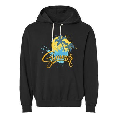 Summer Splash Beach Life Garment-Dyed Fleece Hoodie