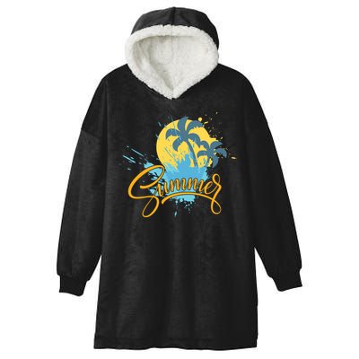 Summer Splash Beach Life Hooded Wearable Blanket