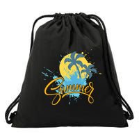 Summer Splash Beach Life Drawstring Bag
