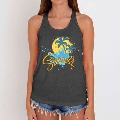 Summer Splash Beach Life Women's Knotted Racerback Tank