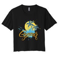 Summer Splash Beach Life Women's Crop Top Tee