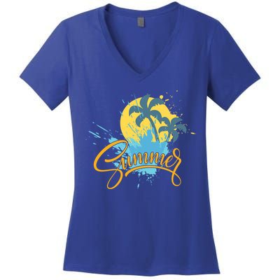 Summer Splash Beach Life Women's V-Neck T-Shirt