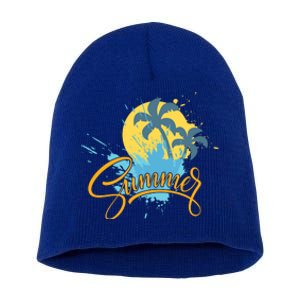 Summer Splash Beach Life Short Acrylic Beanie