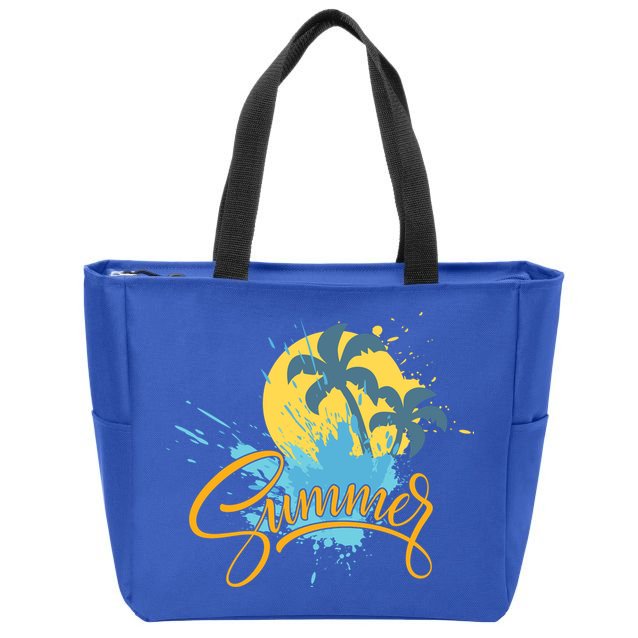 Summer Splash Beach Life Zip Tote Bag