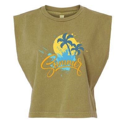 Summer Splash Beach Life Garment-Dyed Women's Muscle Tee