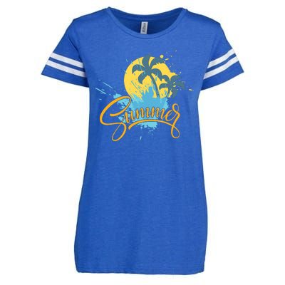 Summer Splash Beach Life Enza Ladies Jersey Football T-Shirt