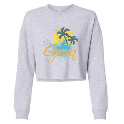 Summer Splash Beach Life Cropped Pullover Crew