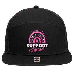 Support Squad Breast Cancer Warrior 7 Panel Mesh Trucker Snapback Hat