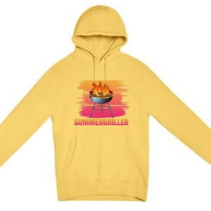 Summergriller Summer Barbecue Sun Grill Meaningful Gift Premium Pullover Hoodie