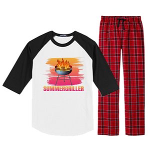 Summergriller Summer Barbecue Sun Grill Meaningful Gift Raglan Sleeve Pajama Set